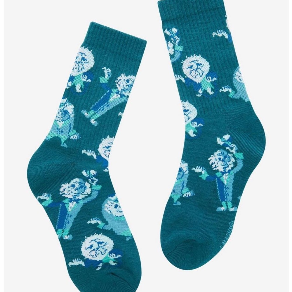 Disney Haunted Mansion Hitchhiking Ghosts Allover Print Crew Socks-NWT